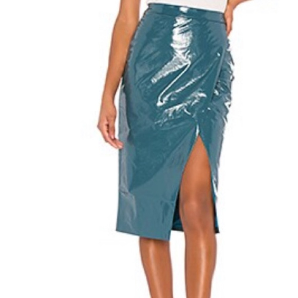 Michelle Faux Leather Lovers + Friends pencil skirt